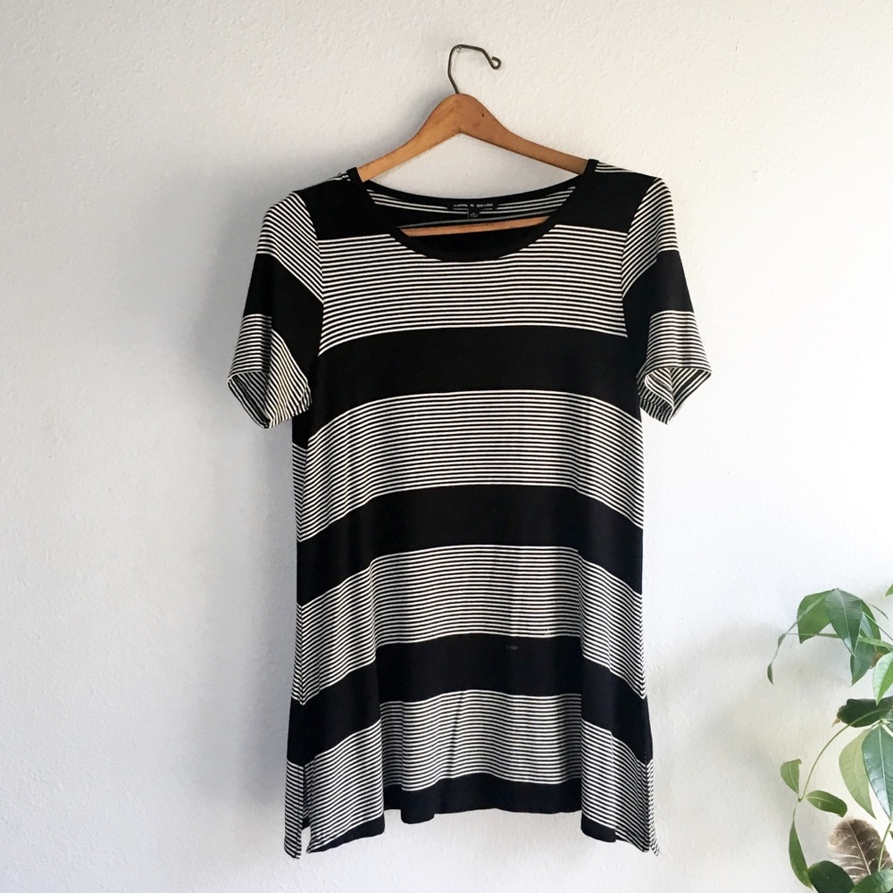 ‼️ Cable & Gauge black and white tunic